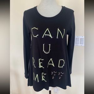 WEEKEND WORKSHOP Womens Junior Girls Black Hi-Low Tunic Blouse Top Sz S 4